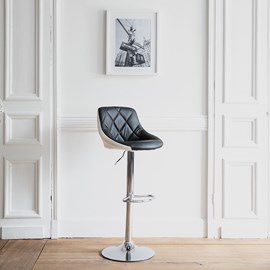 Tabouret de bar noir et blanc jasper