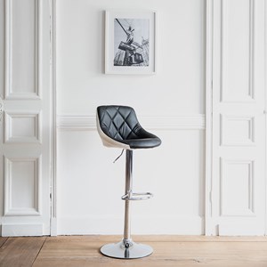 Tabouret de bar noir et blanc jasper