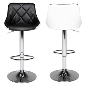 Tabouret de bar noir et blanc jasper
