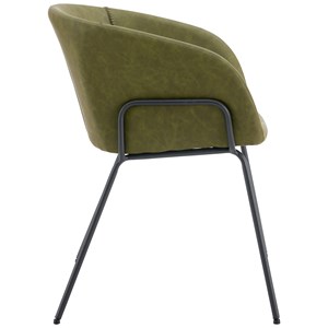 Lot de 2 chaises andré en simili vert