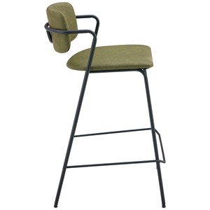 Lot de 2 tabourets de bar léon en simili vert