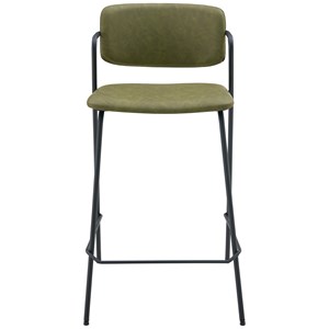 Lot de 2 tabourets de bar léon en simili vert