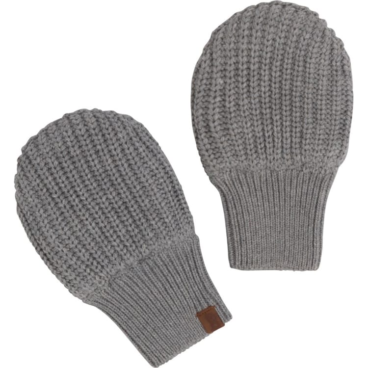 Baby's Only - Moufles bébé en teddy coton bio soul gris (0-6 mois)