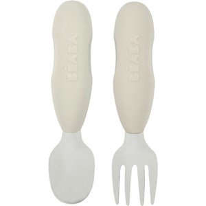 Lot de 2 pré-couverts inox gris velours