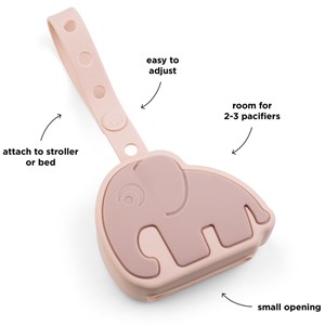 Range sucette en silicone elphee rose