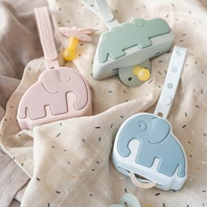 Range sucette en silicone elphee rose