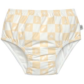 Maillot de bain couche check pattern vanille et écru (25-36 mois)