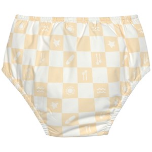 Maillot de bain couche check pattern vanille et écru (25-36 mois)
