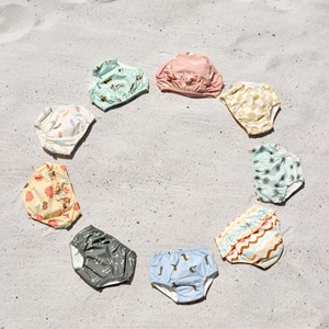 Maillot de bain couche check pattern vanille et écru (25-36 mois)