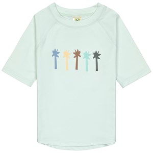 T-shirt anti-uv palmiers vert écume (25-36 mois)