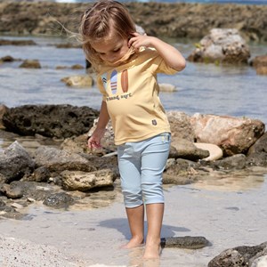 T-shirt anti-uv planches de surf vanille (19-24 mois)