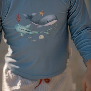 T-shirt de bain anti-uv manches longues ocean blue (3-4 ans)