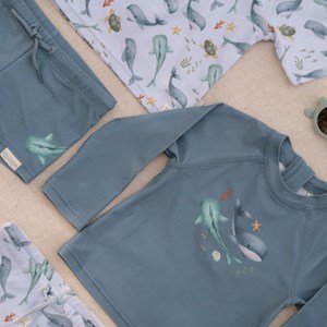 T-shirt de bain anti-uv manches longues ocean blue (3-4 ans)