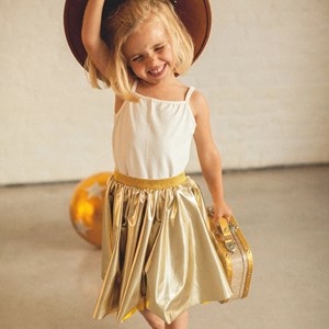 Jupe qui tourne or (4-8 ans)