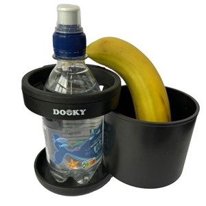 Porte-gobelet et porte-snack pour poussette