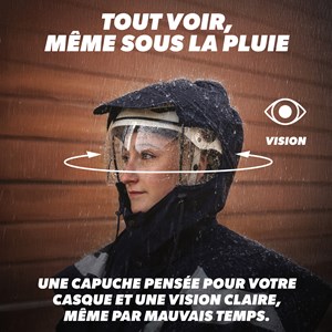 T'nb - poncho de pluie imperméable réfléchissant bleu - taille l