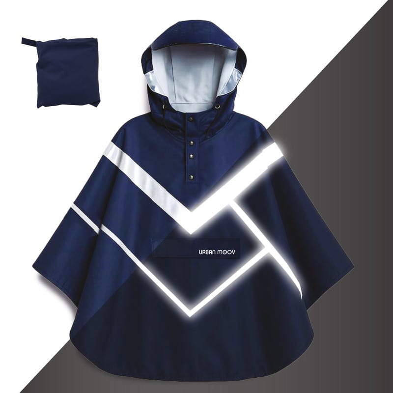 T'nb - poncho de pluie imperméable réfléchissant bleu - taille m