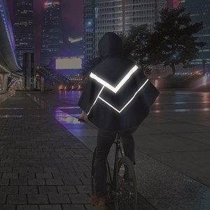 T'nb - poncho de pluie imperméable réfléchissant bleu - taille m