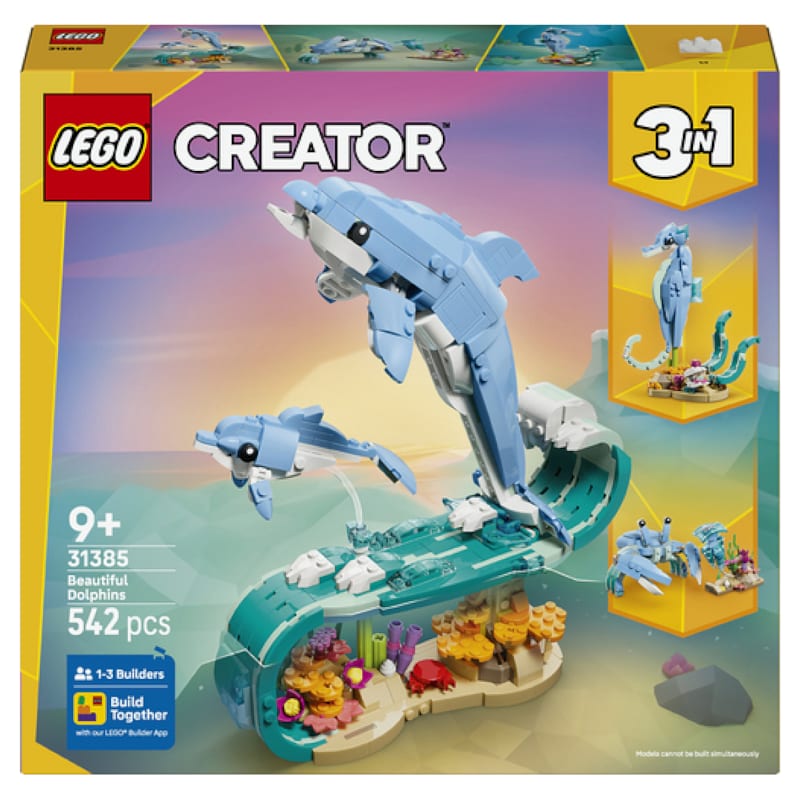 LEGO® Creator 3en1 Animaux marins : les beaux dauphins Creator 31385