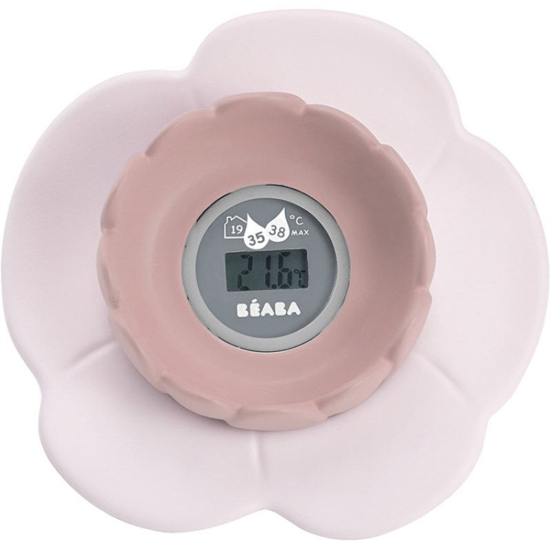 Thermomètre de bain lotus old pink
