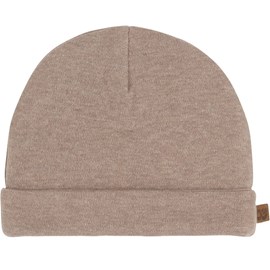 Bonnet de naissance en coton bio melange clay (0-3 mois)