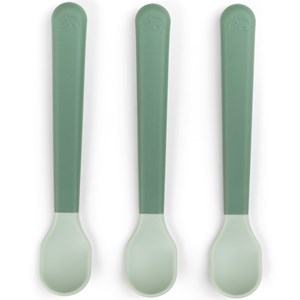 Lot de 3 cuillères bébé easy-grip vert