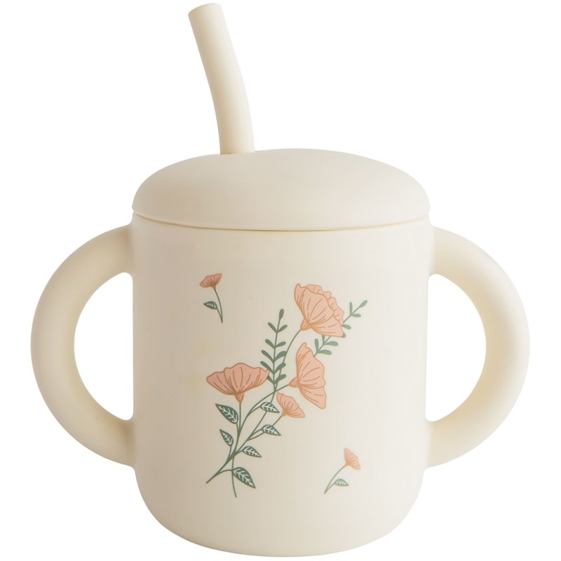 Tasse à paille pink flowers