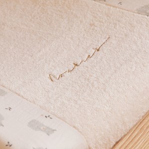 Housse de matelas à langer en éponge écrue