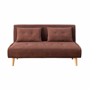 Ennis canapé convertible en velours côtelé chccolat 2 places
