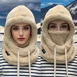 Bonnet de protection contre le froid femme - beige
