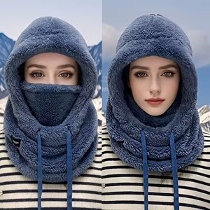 Bonnet de protection contre le froid femme - bleu Bleu