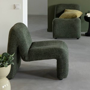 Fauteuil tissu vert