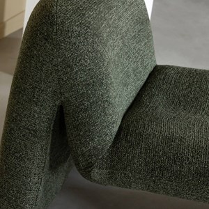 Fauteuil tissu vert