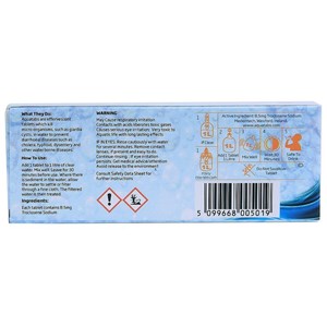 Tablettes de purification de l'eau aquatabs en boîte de 50 comprimés