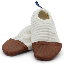 Chaussons les petits velours ivoire (pointures 18-20)