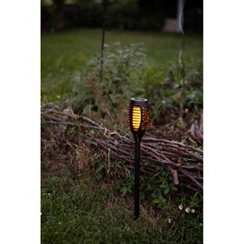 Lot de 2 torches solaires - effet flamme naturelle