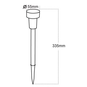 Lot de 6 balises solaires inox