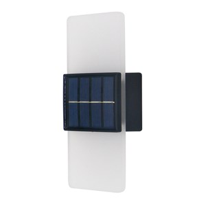 Lot de 2 appliques murales solaires effet givré 7 lm