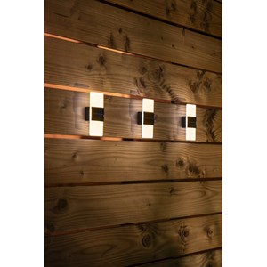 Lot de 2 appliques murales solaires effet givré 7 lm