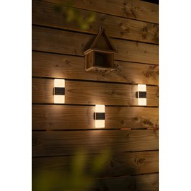 Lot de 6 appliques murales solaires effet givré 7 lm