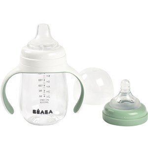 Biberon d'apprentissage 2 en 1 vert sauge (210 ml)