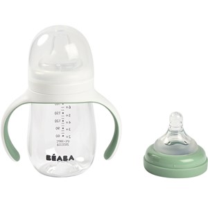 Biberon d'apprentissage 2 en 1 vert sauge (210 ml)