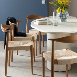 Chaise en bois chêne et corde