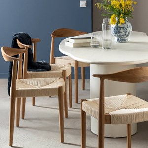 Chaise en bois chêne et corde