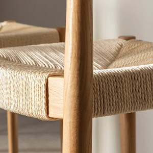 Chaise en bois chêne et corde