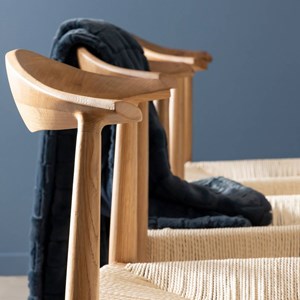 Chaise en bois chêne et corde