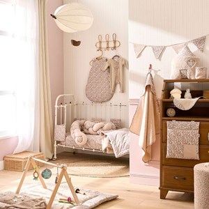 Lange en double gaze de coton gaufré afternoon tea (70 x 70 cm)
