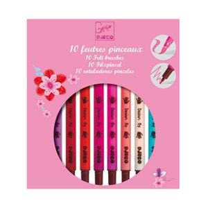 Djeco 10 feutres pinceaux fille