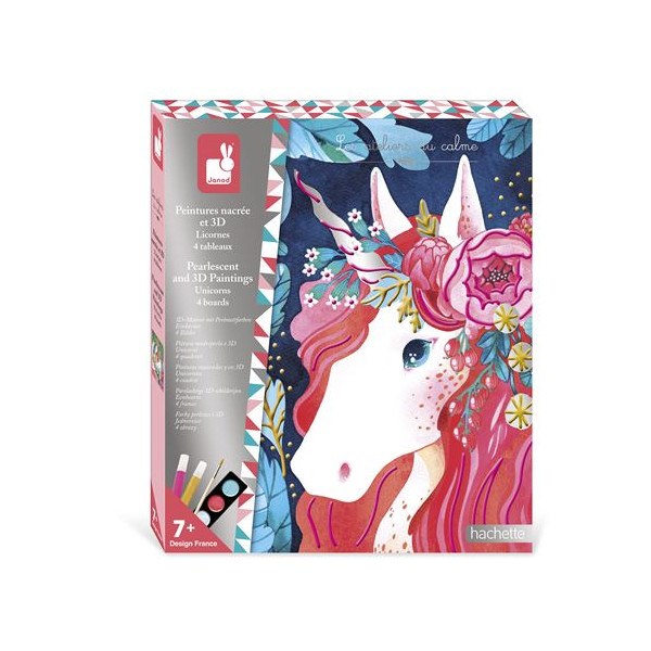 Peinture janod nacrée et 3d licornes
