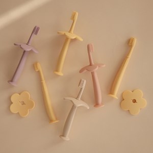 Brosse à dent d'apprentissage fleur blush